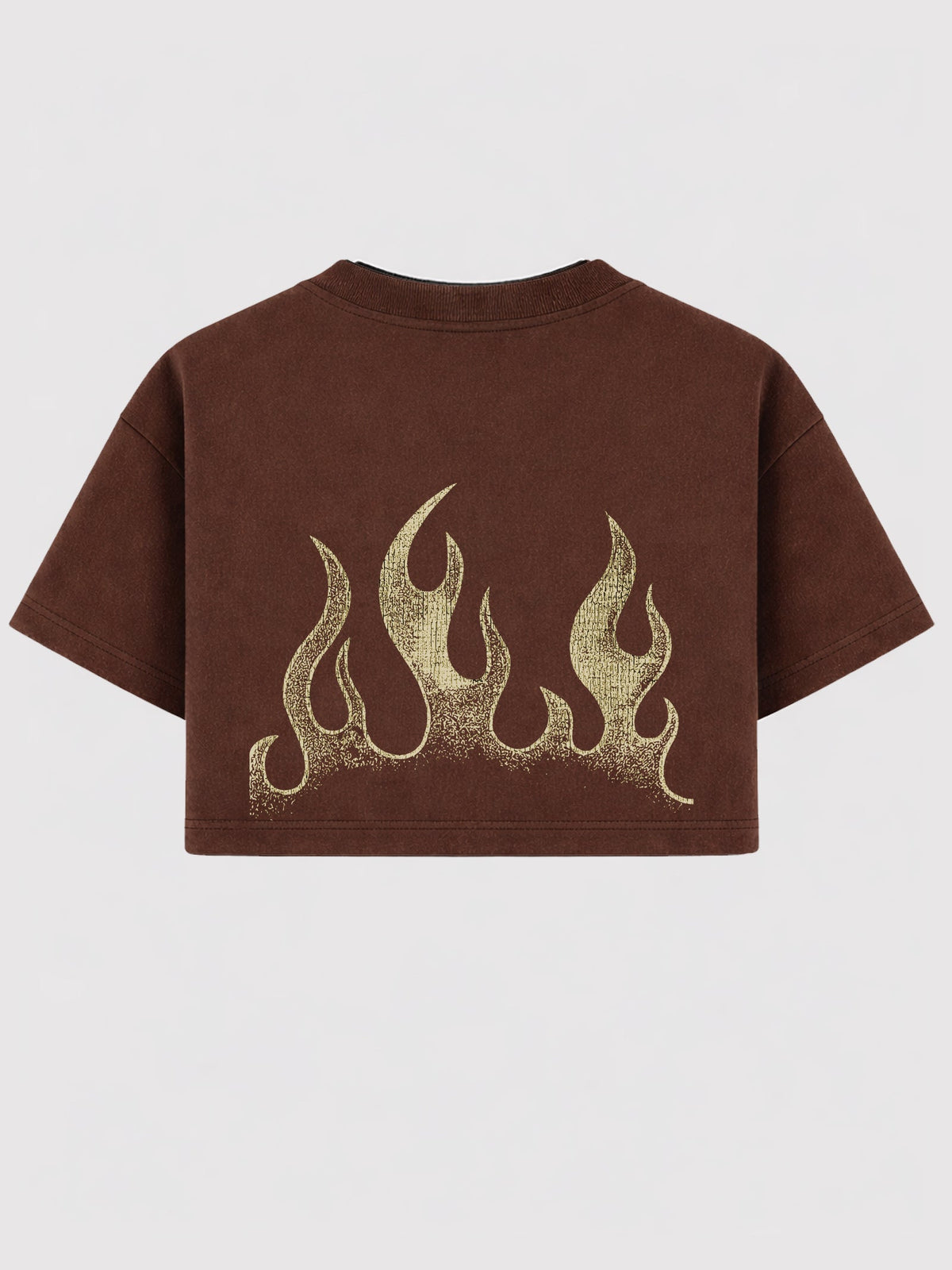 Cropped Oversized - Flame - Marrom