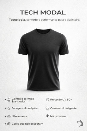 Camiseta - Tech Modal - Chumbo